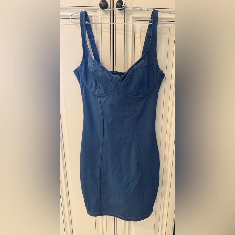 Elegant Blue Mini Dress